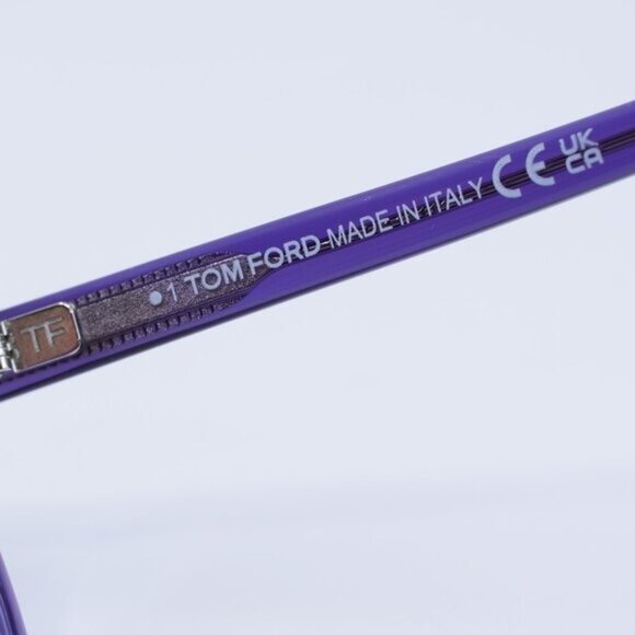 Tom Ford FT5894-B 081 Eyeglasses Violet 56mm Square Frame, Blue Light Block - Picture 7 of 9